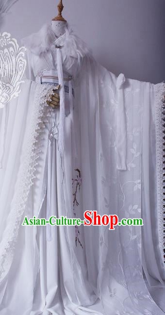 Chinese Ancient Palace Lady Hanfu Han Dynasty Imperial Concubine Queen Embroidered Historical Costumes for Women