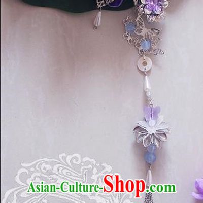 Chinese Traditional Handmade Hair Accessories Ancient Hairpins Tassel Step Shake for Women