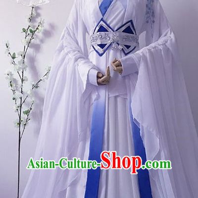 Chinese Ancient Crown Prince Costume Cosplay Nobility Childe Swordsman Embroidered Clothing for Men