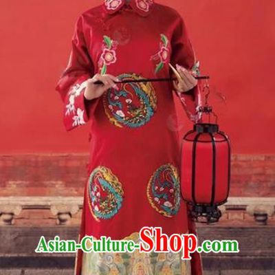 Traditional Chinese Ancient Imperial Concubine Dress Qing Dynasty Princess Embroidered Costume and Headpiece for Women