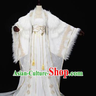 Chinese Ancient Cosplay Queen Costume Tang Dynasty Empress Embroidered Hanfu Dress for Women