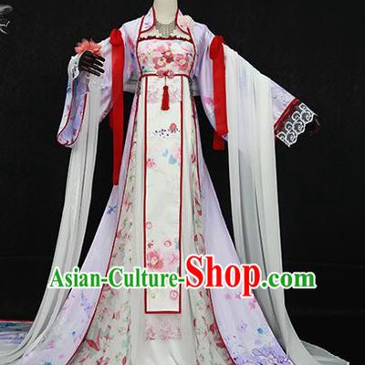 Chinese Ancient Cosplay Princess Costume Tang Dynasty Palace Lady Embroidered Hanfu Dress for Women