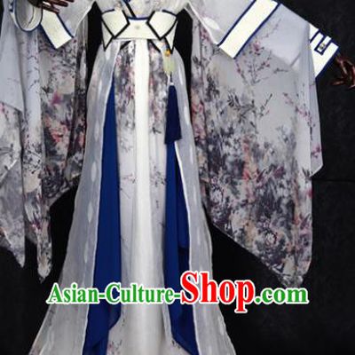 Chinese Ancient Cosplay Swordswoman Costume Han Dynasty Nobility Lady Embroidered Hanfu Dress for Women