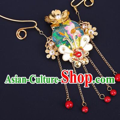 Traditional Chinese Jewelry Accessories Lotus Necklace Ancient Hanfu Golden Necklet for Women
