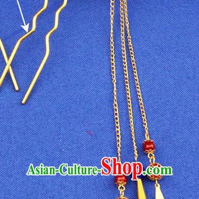Chinese Traditional Xiuhe Suit Hair Accessories Tassel Step Shake Ancient Bride Hairpins for Women