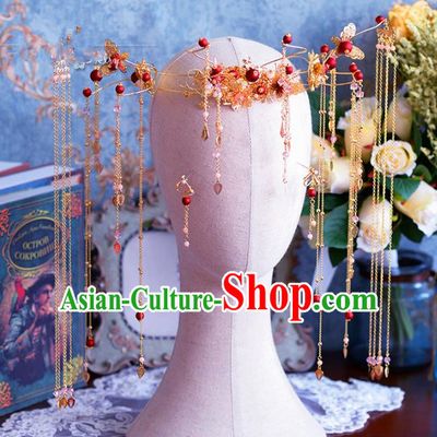 Chinese Ancient Handmade Hair Accessories Traditional Phoenix Coronet Hairpins for Women