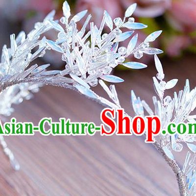 Top Grade Handmade Baroque Hair Accessories Bride Crystal Royal Crown Headwear for Women