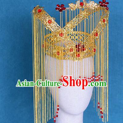 Chinese Ancient Handmade Palace Phoenix Coronet Traditional Hair Accessories Xiuhe Suit Hairpins for Women