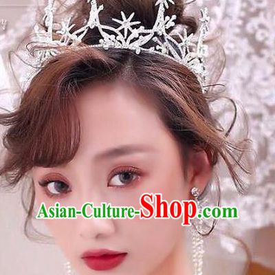 Top Grade Handmade Hair Jewelry Accessories Baroque Royal Crown Bride Crystal Imperial Crown for Women