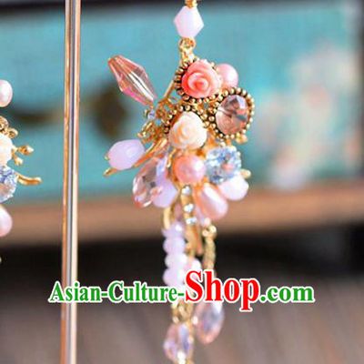 Top Grade Chinese Handmade Wedding Earrings Accessories Bride Pearls Eardrop for Women