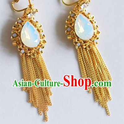 Top Grade Chinese Handmade Wedding Tassel Earrings Accessories Bride Eardrop for Women