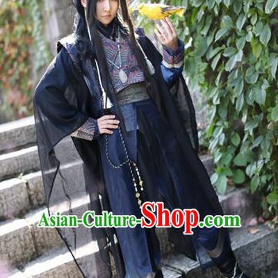 Chinese Ancient Knight-Errant Costume Tang Dynasty Young Swordsman Clothing for Men