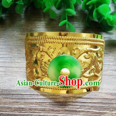 Handmade China Ancient Nobility Childe Hair Accessories Swordsman Golden Hairdo Crown Headwear for Men