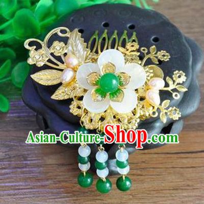 Ancient Chinese Handmade Flower Hair Comb Hair Accessories Classical Hairpins for Women