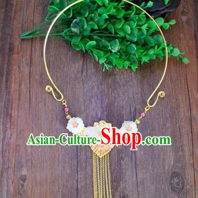 Chinese Ancient Handmade Wedding Necklet Jewelry Accessories Jade Necklace for Women