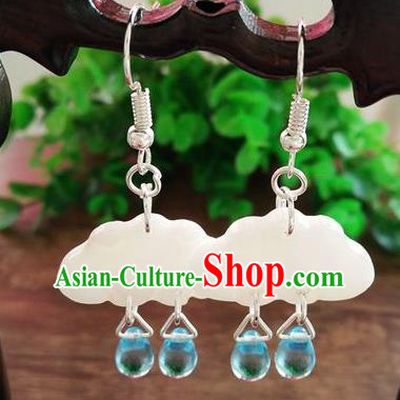 Top Grade Chinese Handmade Accessories Hanfu Shell Eardrop Ancient Earrings for Women