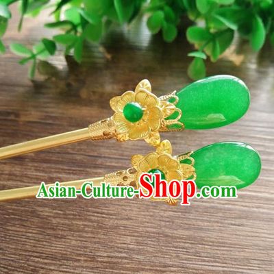 Chinese Ancient Handmade Hanfu Brass Hair Clip Hair Accessories Classical Hairpins for Women