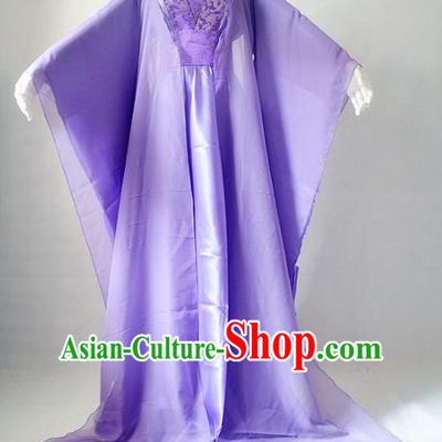 Chinese Ancient Cosplay Fairy Princess Costume Tang Dynasty Imperial Consort Purple Hanfu Dress for Women