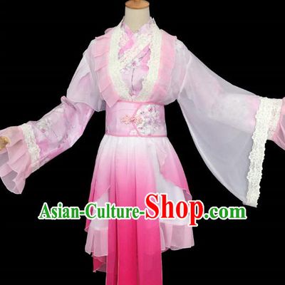 Chinese Ancient Cosplay Swordswoman Costume Traditional Song Dynasty Princess Pink Hanfu Dress for Women