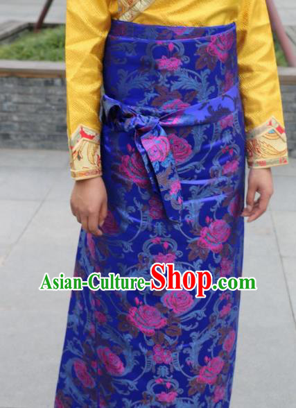 Traditional Chinese Zang Nationality Dance Costume China Tibetan Minority Enthic Clothing Traditional Chinese Zang Nationality Dance Costume China Tibetan Minority Enthic Clothing