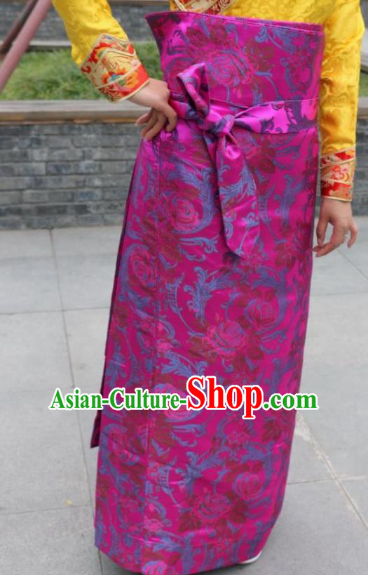 Traditional Chinese Zang Nationality Dance Costume China Tibetan Minority Enthic Clothing Traditional Chinese Zang Nationality Dance Costume China Tibetan Minority Enthic Clothing