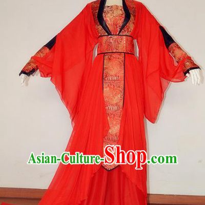 Chinese Ancient Cosplay Fairy Red Costume Tang Dynasty Imperial Consort Hanfu Dress for Women