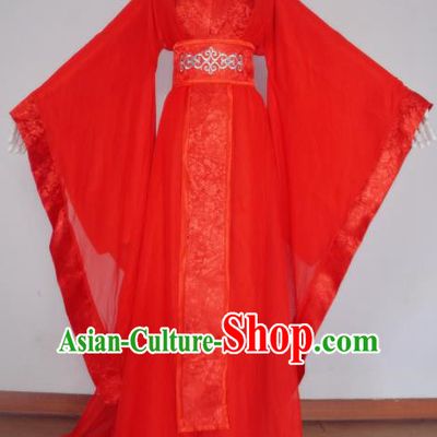 Chinese Ancient Cosplay Fairy Wedding Costume Traditional Han Dynasty Imperial Consort Red Hanfu Dress for Women