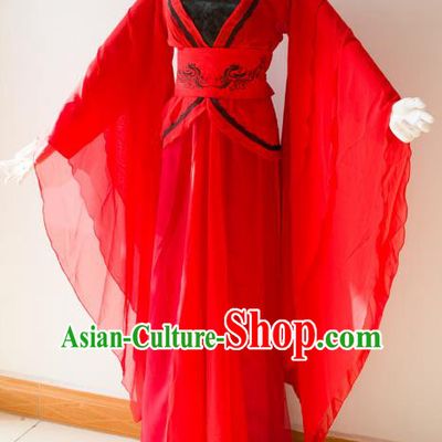 Chinese Traditional Han Dynasty Imperial Consort Red Hanfu Dress Ancient Cosplay Palace Lady Costume for Women