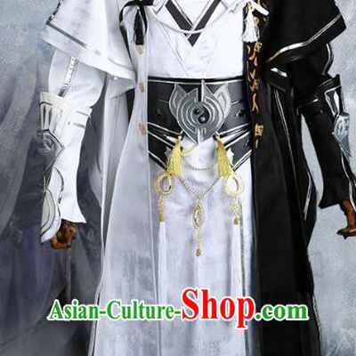 Chinese Ancient Nobility Childe Warrior Costume Cosplay Swordsman Clothing for Men