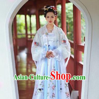 Chinese Ancient Song Dynasty Princess Dress Nobility Lady Embroidered Costume for Women