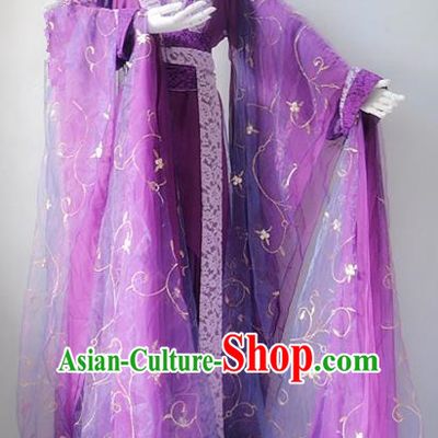 Chinese Han Dynasty Imperial Consort Purple Hanfu Dress Ancient Fairy Traditional Costume for Women
