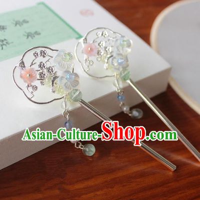Chinese Ancient Handmade Hair Accessories Hanfu Hairpins Tassel Hair Clips for Women