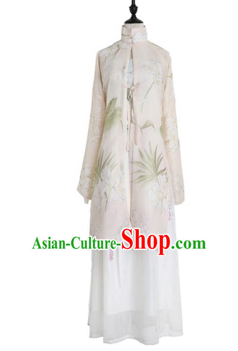 Chinese Ancient Palace Lady Hanfu Han Dynasty Imperial Concubine Queen Embroidered Historical Costumes