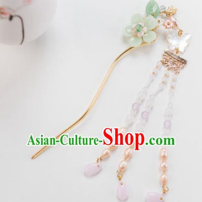 Chinese Ancient Handmade Hair Accessories Hanfu Tassel Hair Clips for Women