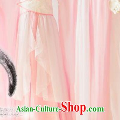 Chinese Traditional Tang Dynasty Princess Pink Hanfu Dress Ancient Fairy Clothing for Women