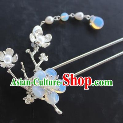 Chinese Ancient Handmade Palace Plum Blossom Hair Clip Hair Accessories Hanfu Tassel Hairpins for Women