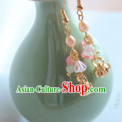 Chinese Ancient Handmade Teapot Earrings Accessories Hanfu Eardrop for Women