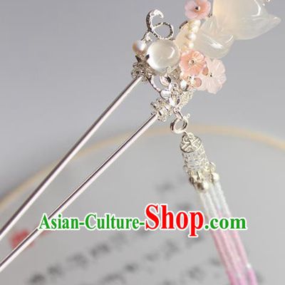 Chinese Ancient Handmade Palace Jade Fox Hair Clip Hair Accessories Hanfu Hairpins for Women