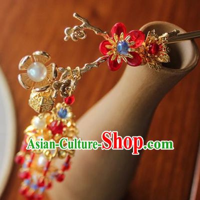 Chinese Ancient Handmade Palace Lantern Hair Clip Hair Accessories Hanfu Tassel Hairpins for Women