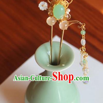 Chinese Ancient Handmade Hair Clip Tassel Step Shake Hair Accessories Hanfu Hairpins for Women