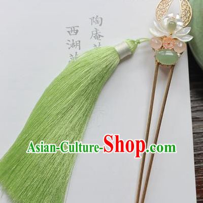 Chinese Ancient Handmade Lotus Hair Clip Hair Accessories Hanfu Hairpins for Women