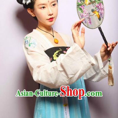 Ancient Chinese Palace Maid Costume Tang Dynasty Maidenform Embroidered Hanfu Dress for Women