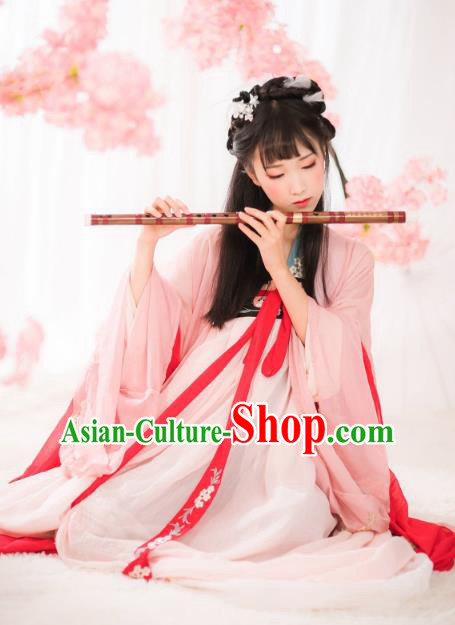 Chinese Ancient Palace Lady Hanfu Han Dynasty Imperial Concubine Queen Embroidered Historical Costumes