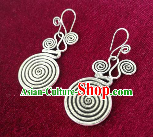 Traditional Chinese Miao Nationality Hair Accessories Hmong Female Folk Dance Hairpins Bracelet Sliver Necklace Headwear for Women