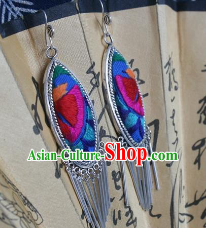 Traditional Chinese Miao Nationality Hair Accessories Hmong Female Folk Dance Hairpins Bracelet Sliver Necklace Headwear for Women
