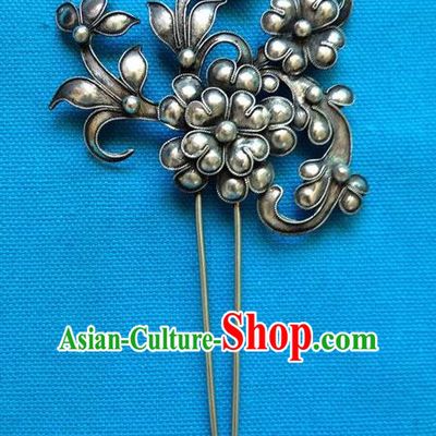 Chinese Traditional Miao Nationality Hair Accessories Minority Hair Clip Hairpins Headwear for Women