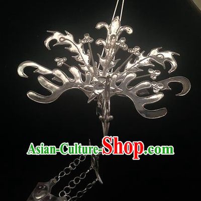 Chinese Traditional Miao Nationality Phoenix Tassel Hair Clip Hair Accessories Hairpins Headwear for Women