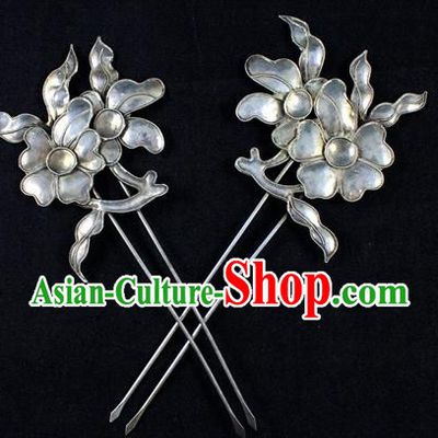 Traditional Chinese Miao Nationality Hanfu Butterfly Flower Hairpins Hair Accessories for Women