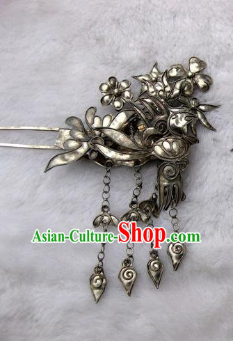 Traditional Chinese Miao Nationality Hair Accessories Hmong Female Folk Dance Hairpins Bracelet Sliver Necklace Headwear for Women Traditional Chinese Miao Nationality Hair Accessories Hmong Female Folk Dance Hairpins Bracelet Sliver Necklace Headwear for Women