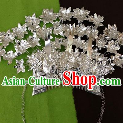 Traditional Chinese Miao Nationality Wedding Hair Comb Hairpins Hair Accessories for Women